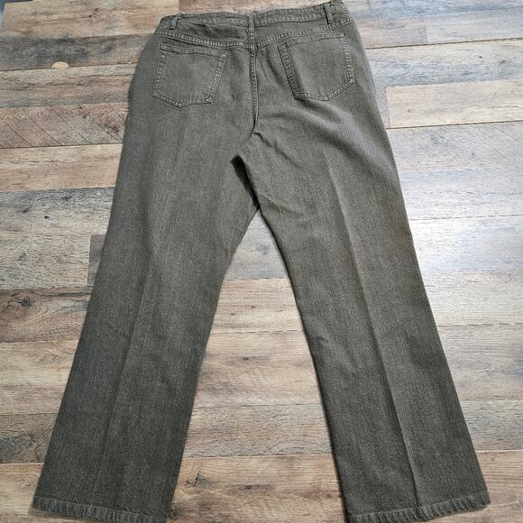Coldwater Creek Jeans Womens Green Denim Plus Size 16 High Rise Ankle Casual - Picture 9 of 12